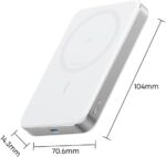 Anker MagGo Power Bank, Bateria Magnética Ultra Fina de 10.000mAh, Certificação Qi2, Portátil, Carregador MagSafe Compatível de 15W Ultra Rápido, Design Ergonômico, para iPhone 12-iPhone 17, Preto - Imagem 14