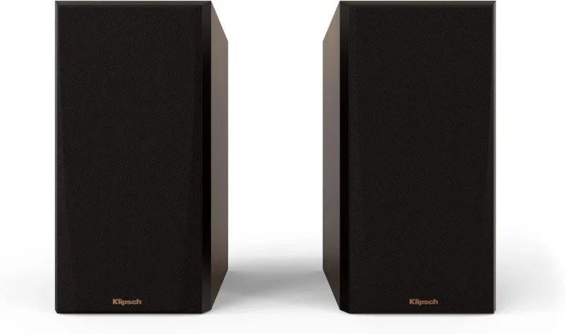 Klipsch Reference Premiere RP-500M II Bookshelf Speaker Pair with Larger 90° x 90° Hybrid Tractrix® Horn, 1” Tweeter, 5.25” Cerametallic Woofers for Room-Filling Home Theater Sound in Walnut - Imagem 2
