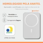 Power Bank 10.000 mAh, Carregador Portátil Turbo por Indução Carregamento Rápido Compatível com Iphone, Bateria Externa Compacta Magnética Premium Peining - Imagem 5