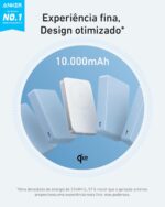 Anker MagGo Power Bank, Bateria Magnética Ultra Fina de 10.000mAh, Certificação Qi2, Portátil, Carregador MagSafe Compatível de 15W Ultra Rápido, Design Ergonômico, para iPhone 12-iPhone 17, Preto - Imagem 9