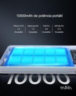 Carregador Portátil Baseus Digital Display Power Bank carregamento rápido 15W/20W/22.5W (Branco 22.5W, Milliamp Hours, 10000) - Imagem 5