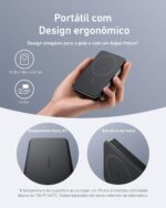 Anker MagGo Power Bank, Bateria Magnética Ultra Fina de 10.000mAh, Certificação Qi2, Portátil, Carregador MagSafe Compatível de 15W Ultra Rápido, Design Ergonômico, para iPhone 12-iPhone 17, Preto - Imagem 4