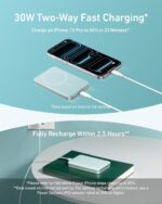 Anker MagGo Power Bank, Bateria Magnética Ultra Fina de 10.000mAh, Certificação Qi2, Portátil, Carregador MagSafe Compatível de 15W Ultra Rápido, Design Ergonômico, para iPhone 12-iPhone 17, Preto - Imagem 26