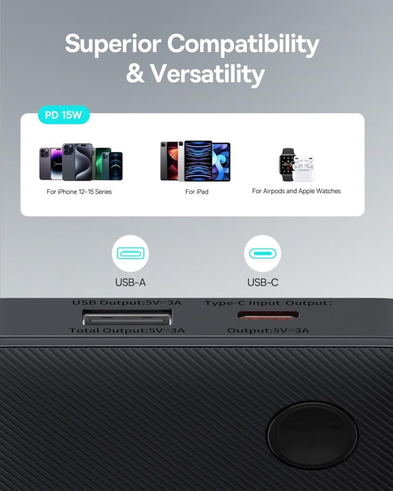 Carregador Portátil Baseus Digital Display Power Bank carregamento rápido 15W/20W/22.5W (Branco 22.5W, Milliamp Hours, 10000) - Imagem 20