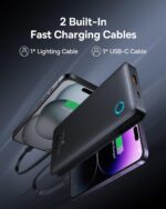 Carregador Portátil Baseus Digital Display Power Bank carregamento rápido 15W/20W/22.5W (Branco 22.5W, Milliamp Hours, 10000) - Imagem 15