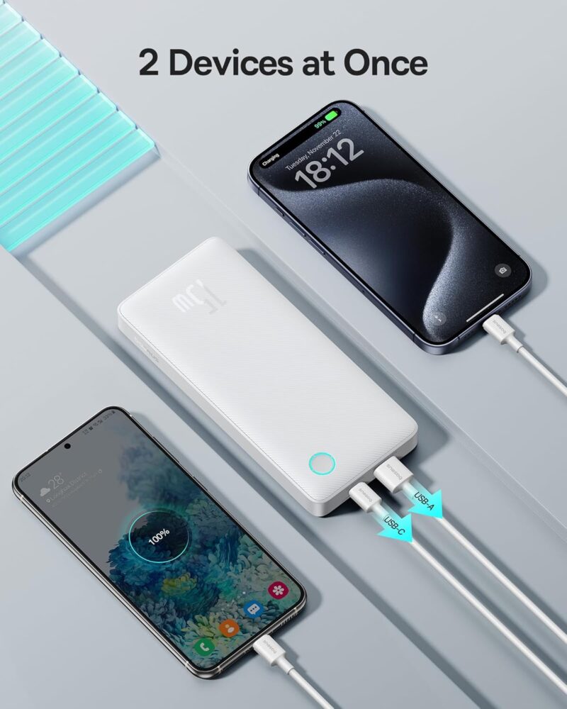 Carregador Portátil Baseus Digital Display Power Bank carregamento rápido 15W/20W/22.5W (Branco 22.5W, Milliamp Hours, 10000) - Imagem 24