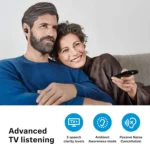 Sennheiser TV Clear Set 2 Earbuds - Wireless Television Earphones with Passive Noise Cancellation and Bluetooth - Hearing Device for Enhanced TV Listening - Black - Imagem 2