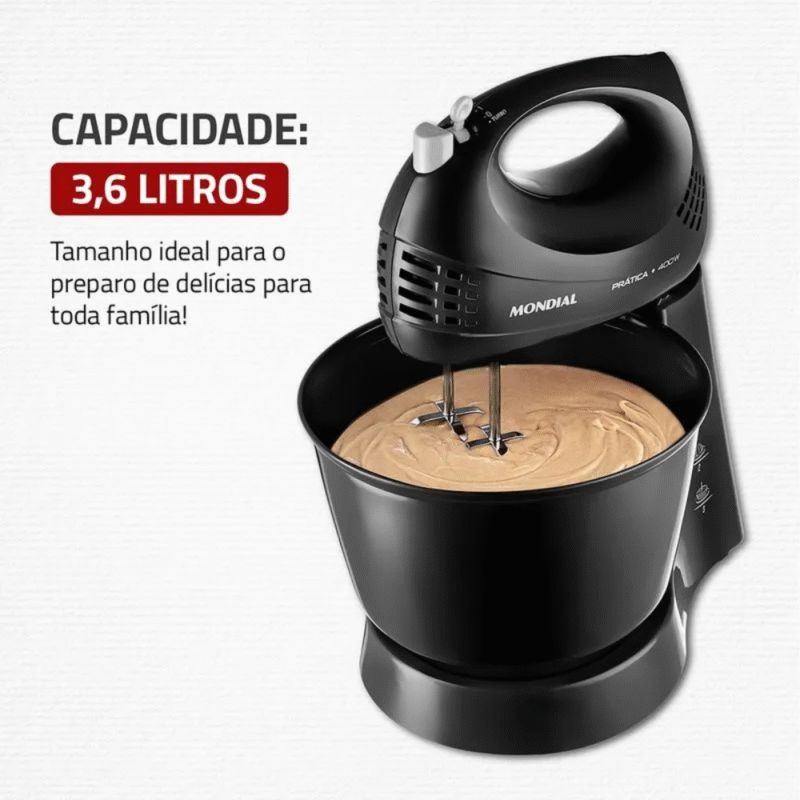 Batedeira Mondial  400W Prática B-44-B - 3 Velocidades - Imagem 3