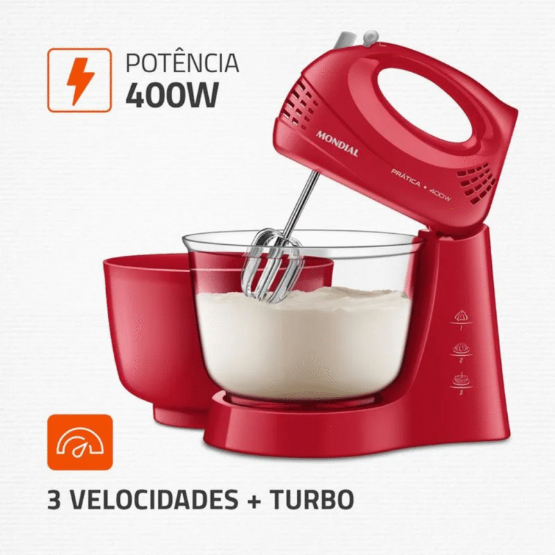 Batedeira Mondial 3 velocidades 400W B-45-R - Imagem 6