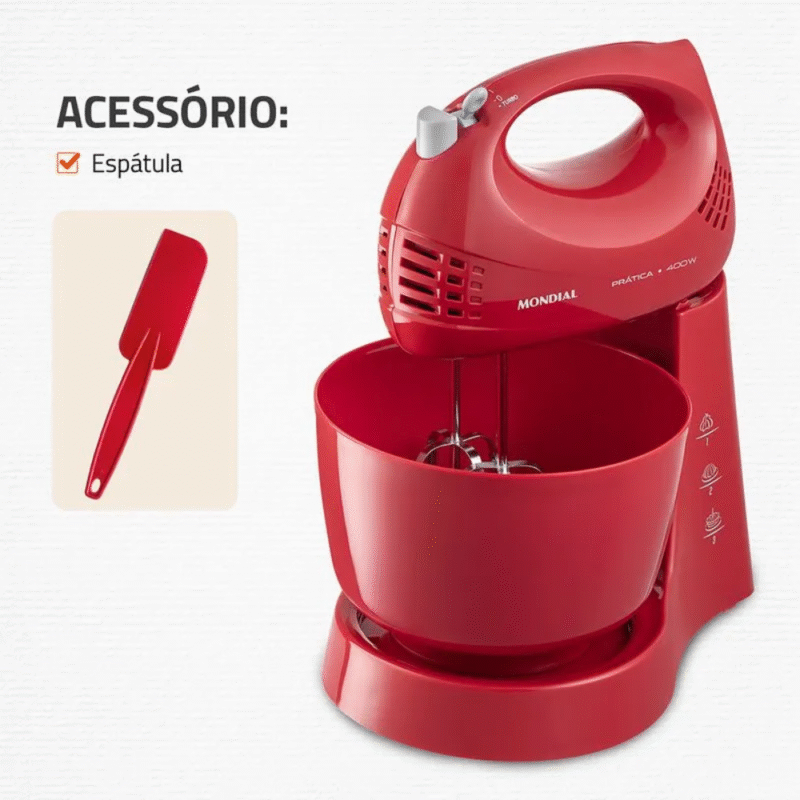 Batedeira Mondial 3 velocidades 400W B-45-R - Imagem 5