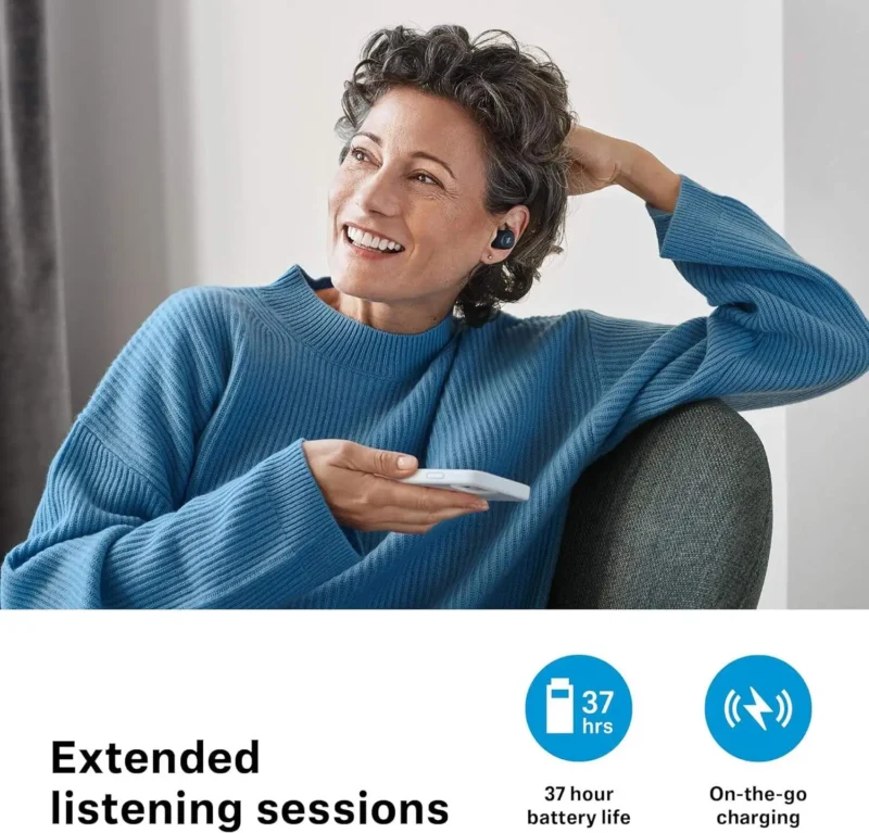 Sennheiser TV Clear Set 2 Earbuds - Wireless Television Earphones with Passive Noise Cancellation and Bluetooth - Hearing Device for Enhanced TV Listening - Black - Imagem 5