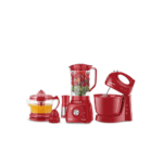 Kit Mondial Liquidificador + Batedeira + Espremedor Vermelho