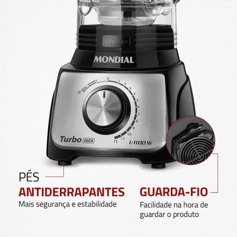 Liquidificador Mondial L-1100-BI 12 Velocidades 1100W - Imagem 2