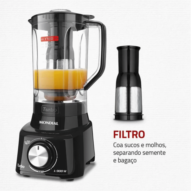 Liquidificador Mondial L-900-FB 5 Velocidades 900W - Imagem 5