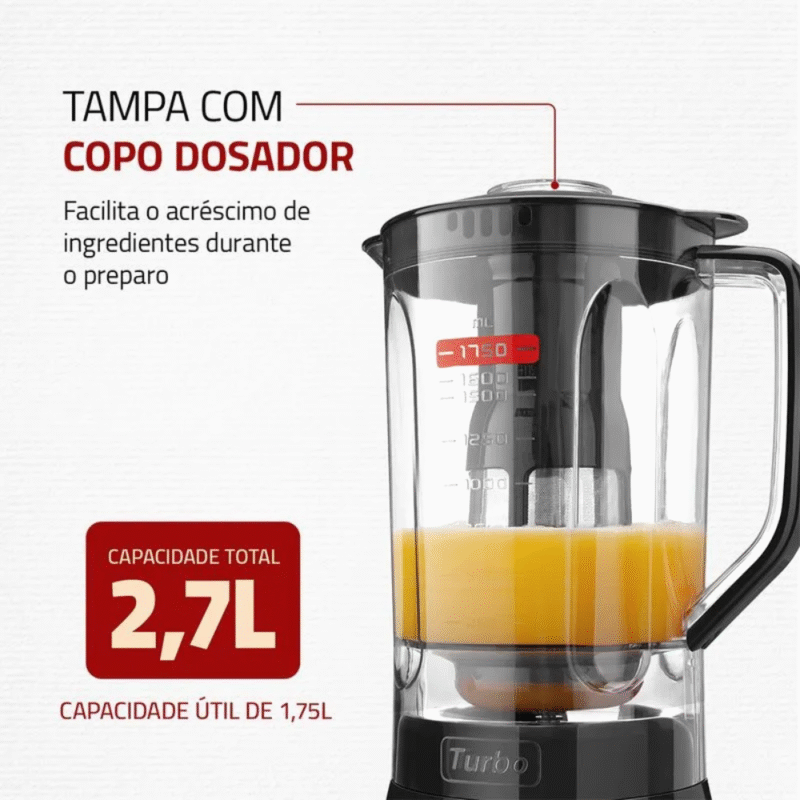 Liquidificador Mondial L-900-FB 5 Velocidades 900W - Imagem 4
