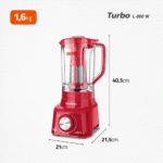 Liquidificador Mondial Turbo L-900 FR Copo Com Filtro 05 Velocidades 900W - Imagem 8