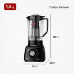 Liquidificador Mondial Turbo Power L-99-FB 3 Velocidades 550W - Imagem 8