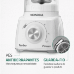 Liquidificador Mondial Turbo Power L-99 WG com Filtro 3 Velocidades 550W - Imagem 2