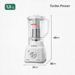 Liquidificador Mondial Turbo Power L-99 WG com Filtro 3 Velocidades 550W - Imagem 8