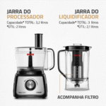 Multiprocessador Mondial Turbo Chef 7 em 1 MPN-01-BE 2 Velocidades 1000W - Imagem 2