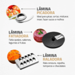 Multiprocessador Mondial Turbo Chef 7 em 1 MPN-01-BE 2 Velocidades 1000W - Imagem 6