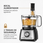 Multiprocessador Mondial Turbo Chef 7 em 1 MPN-01-BE 2 Velocidades 1000W - Imagem 4