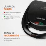 Sanduicheira/Grill Mondial Ultra S-13 750W - Imagem 3