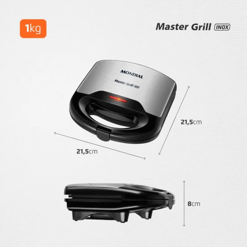 Sanduicheira/Grill Mondial S-20 750W - Imagem 6