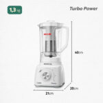 Liquidificador 550W  2 Velocidades  Pratic Power L-97-W Mondial - Imagem 8